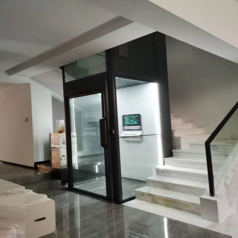 VTEV109 مصعد فيلا زجاجي أنيق من Ascentrices Elevadores لمنزل مزدوج خاص