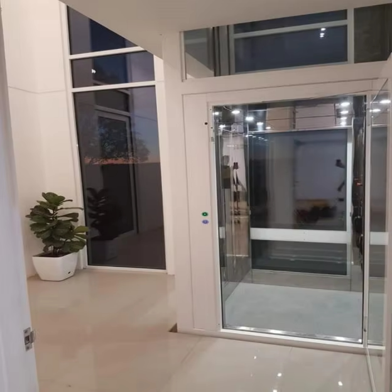 VTEV109 مصعد فيلا زجاجي أنيق من Ascentrices Elevadores لمنزل مزدوج خاص