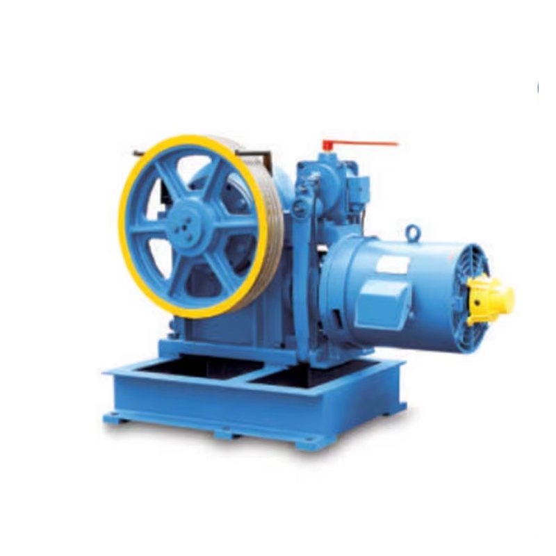 VTSP254 GTW9 فندق يستخدم مصعد كهربائي ماكينة جر محرك 630KGS سعة 1.0M_S سرعة 380V_220V 2_1 حبل EN81 معتمد