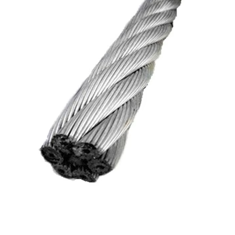VTSP263 الصين مصنع 11mm قوة تينسلي عالية مقاومة للحرارة الفولاذ المجلفن مصعد حبل أسلاك الفولاذ