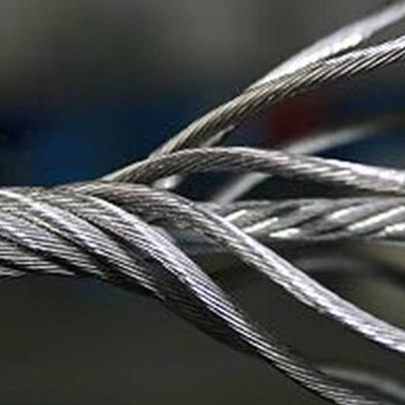 VTSP263 الصين مصنع 11mm قوة تينسلي عالية مقاومة للحرارة الفولاذ المجلفن مصعد حبل أسلاك الفولاذ