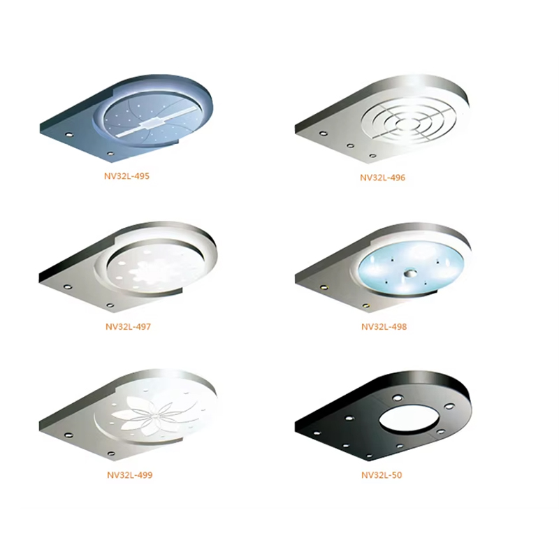 VTSP139 مصعد المقصورة الديكور الحديثة LED مصعد المقصورة لوحة السقف الفولاذ المقاوم للصدأ تصميم سقف المصعد