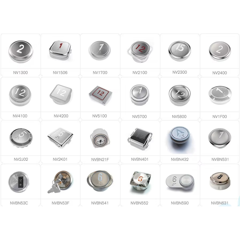 VTSP360 العلامة التجارية التصميم الحديث جولة الفولاذ المقاوم للصدأ زر ضغط المصعد مع_بدون برايل 1 سنة الضمان أجزاء المصعد